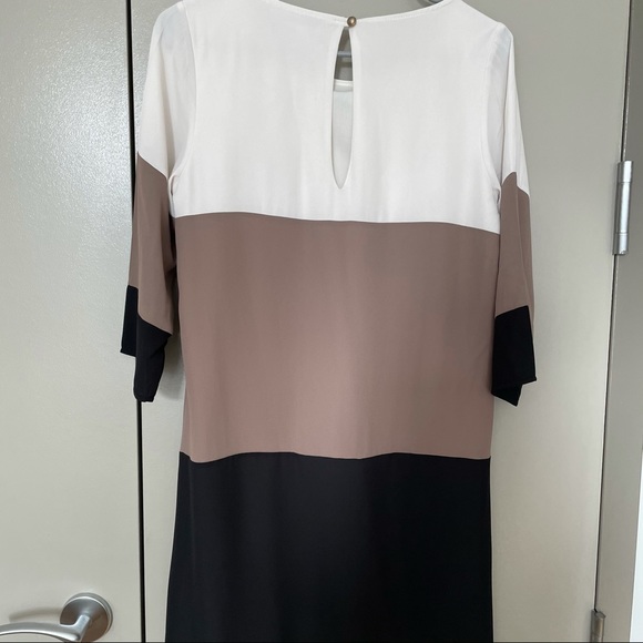 Lulus Citrus Grove Taupe Color Block Shift Dress - Picture 6 of 6